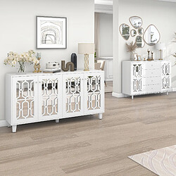 Blossom paris Buffet vaisselier miroir - Blanc