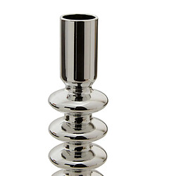 Atmosphera Bougeoir Design Torsadé en Verre Sky 21cm Argent