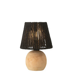 Paris Prix Lampe à Poser à LED en Bois Roslyn 23cm Noir