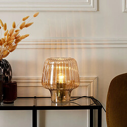 Acheter Paris prix Lampe à poser verre fumé - Jaune