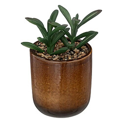 Atmosphera Plante Artificielle en Pot Reac 16cm Ocre & Vert