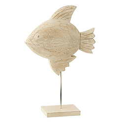 Paris Prix Statuette Poisson sur Pied en Bois Antwan 40cm Naturel