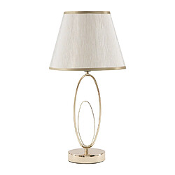 Mauro Ferretti Lampe de table élégante avec base dorée et abat-jour beige Flush S