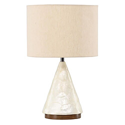 Paris Prix Lampe à Poser en Capiz Donso 56cm Gris Clair 