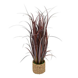 Atmosphera Plante Artificielle Bunch de Lin Zya 122cm Rouge
