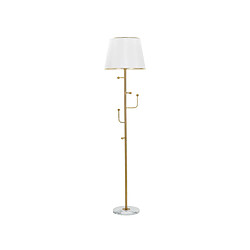 Paris Prix Lampadaire Design en Métal Hanger 173cm Blanc & Or