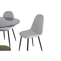 Paris prix Ensemble table & 4 chaises - Gris foncé
