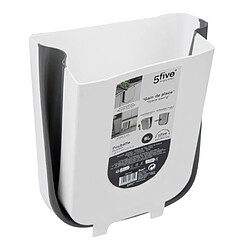 Five Simply Smart Poubelle de Cuisine Rétractable 8L Blanc & Gris