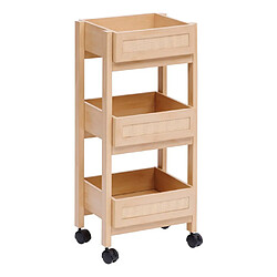 Five Simply Smart Desserte Salle de Bain 3 Niveaux Cane 85cm Naturel