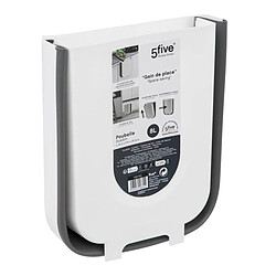 Five Simply Smart Poubelle de Cuisine Rétractable 8L Blanc & Gris