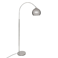 Atmosphera Lampadaire arc en acier FLORIS - H. 177 cm - Argent