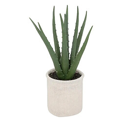 Atmosphera Plante Artificielle en Pot Aloe 29cm Vert & Beige