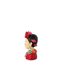 Paris Prix Statuette Déco Buste Frida Khalo 22cm Multicolore