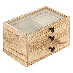 Atmosphera Boîte à bijoux en bois - Naturel