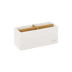 Five Simply Smart Organiseur 4 Compartiments Natureo 21cm Blanc
