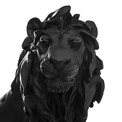 Atmosphera Statuette Déco Lion Ewen 31cm Noir