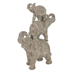 Atmosphera Statuette Éléphant en Résine Abou 31cm Marron