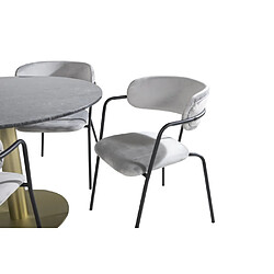 Paris prix Ensemble table + 4 chaises - Gris foncé