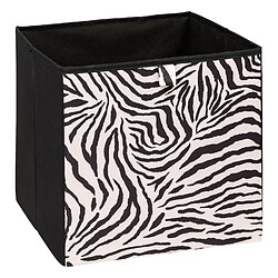 Five Simply Smart Boîte de rangement ZEBRA - L. 31 x l. 31 x H. 31 cm - Noir