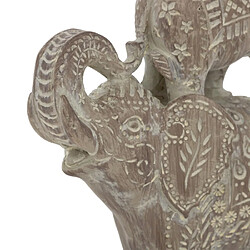 Atmosphera Statuette Éléphant en Résine Abou 31cm Marron