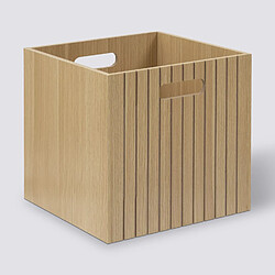 Five Simply Smart Boîte de rangement 31 x 31 en bois TASSO - Beige pas cher