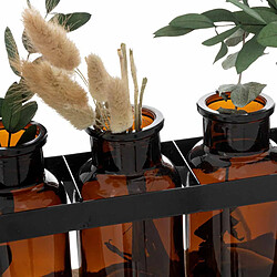 Atmosphera Lot de 5 Soliflores en Verre 5 Fleurs 27cm Transparent