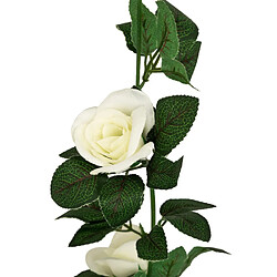 Atmosphera Guirlande Artificielle de Roses Naki 230cm Blanc