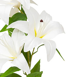 Atmosphera Tige Artificielle 4 Lys Jago 80cm Blanc