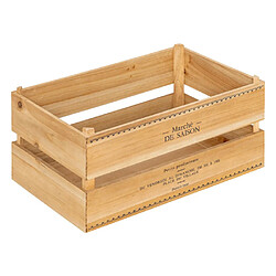 Atmosphera Lot de 2 cagettes en bois - Naturel