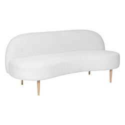Atmosphera Canapé 2 places tissu bouclette - Blanc