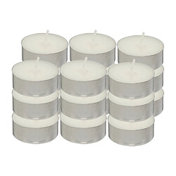 Atmosphera Lot de 18 Bougies Chauffe-Plat Hugo 3,7cm Blanc