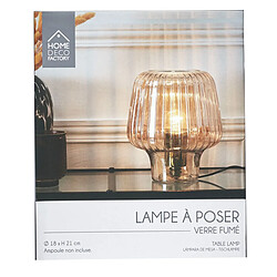 Paris prix Lampe à poser verre fumé - Jaune pas cher