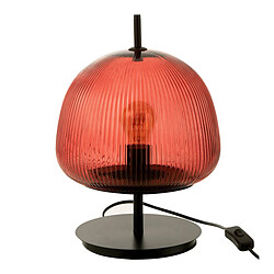 Paris Prix Lampe à Poser en Verre Oasis 25cm Rouge