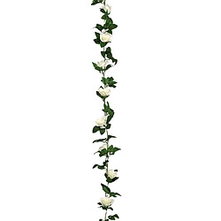 Atmosphera Guirlande Artificielle de Roses Naki 230cm Blanc