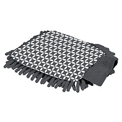 Paris Prix Gant Microfibre Geoflower 23cm Gris & Blanc