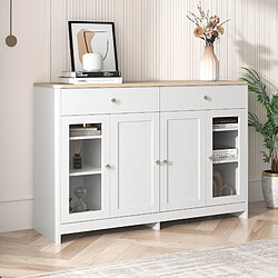 Blossom paris Vaisselier buffet 4 portes - Blanc