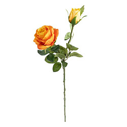 Atmosphera Tige Rose Artificielle Dégradé Beky 46cm Orange