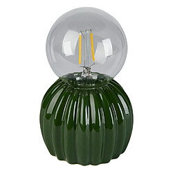 Atmosphera Lampe à Poser LED en Céramique Cactos 15cm Vert
