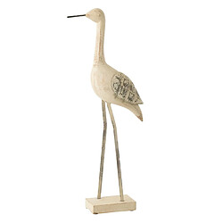 Paris Prix Statue Déco Oiseau en Bois Denny 69cm Naturel