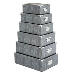 Five simply smart lot de 6 boîtes de rangement - Gris