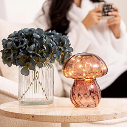 Atmosphera Lampe à Poser Champignon Malu 15cm Rose Antique