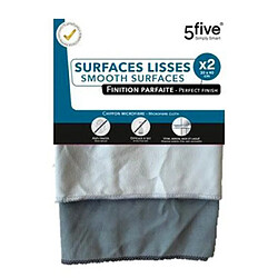 Five Simply Smart Lot de 2 Chiffons Surface Lisse 30x40cm Gris