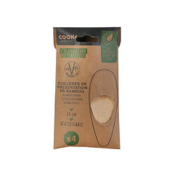 Avis Paris Prix Lot de 4 Cuillères de Dégustation Eco 9cm Naturel