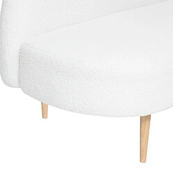 Atmosphera Canapé 2 places tissu bouclette - Blanc