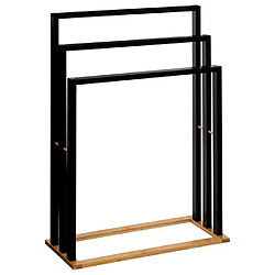 Five simply smart Porte-serviettes bambou - Noir Porte-serviettes - en bambou - à poser - couleur noire