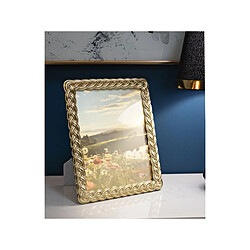 Paris Prix Cadre Photo Déco Tressé Rope 20x25cm Or pas cher