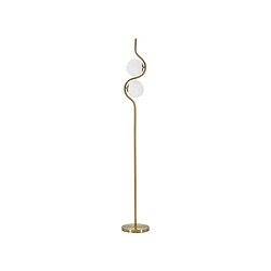 Paris Prix Lampadaire Design 2 Sphères Luci 168cm Blanc & Or