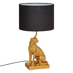 Atmosphera Lampe à Poser en Résine Léopard 47cm Doré