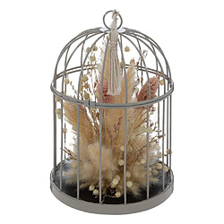 Atmosphera Fleurs Séchées Déco Cage 20cm Gris