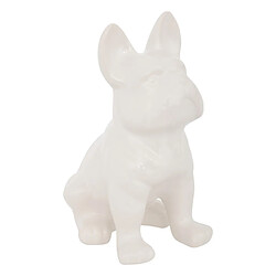 Atmosphera Statuette Déco Bulldog 23cm Blanc